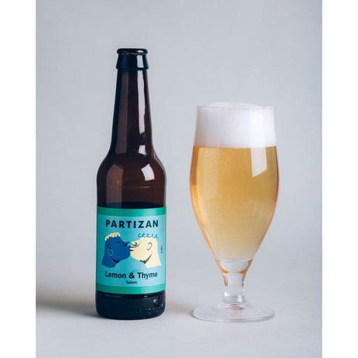 Case of 24 x 330ml Lemon & Thyme Saison 3.8% ABV from Partizan Brewing.