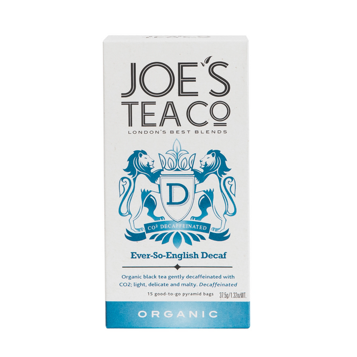 Case of 6 x 15 Teabags Organic Ever-So-English Decaf Tea from Joe's Tea Co.