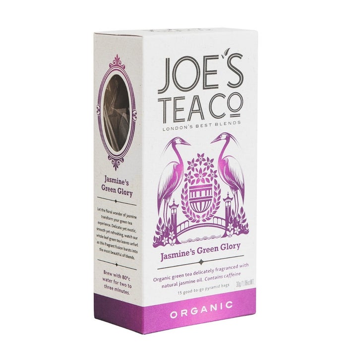 Case of 6 x 15 Teabags Organic Jasmine's Green Glory Tea from Joe's Tea Co.