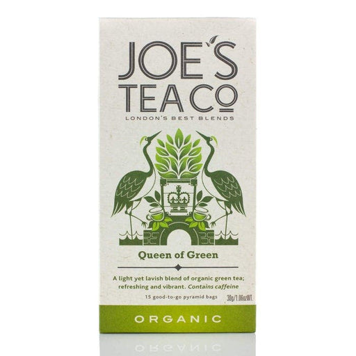 Case of 6 x 15 Teabags Organic Queen of Green Tea from Joe's Tea Co.
