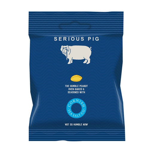 Case of 24 x 40g Cornish Sea Salted Baked Salted Peanuts from Serious Pig