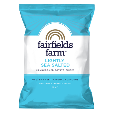 Case of 36 x 40g Lightly Sea Salted Crisps from Fairfields Farm Crisps.